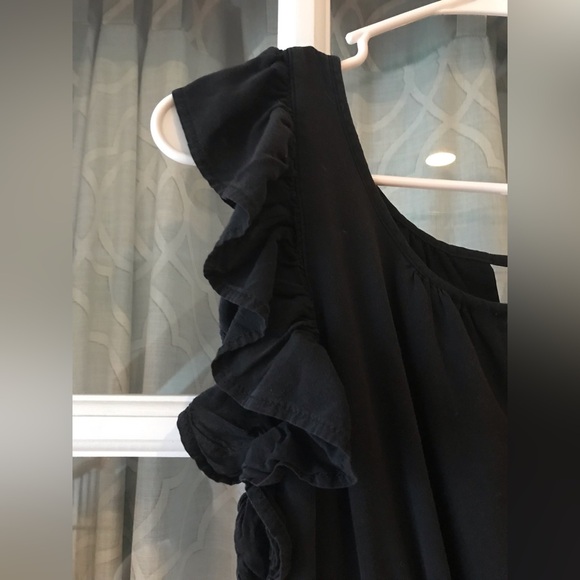 Fossil size XS keyhole type black fluttery dress, modest but also attractive! - Picture 7 of 8